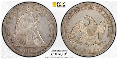 1847 $1 AU50