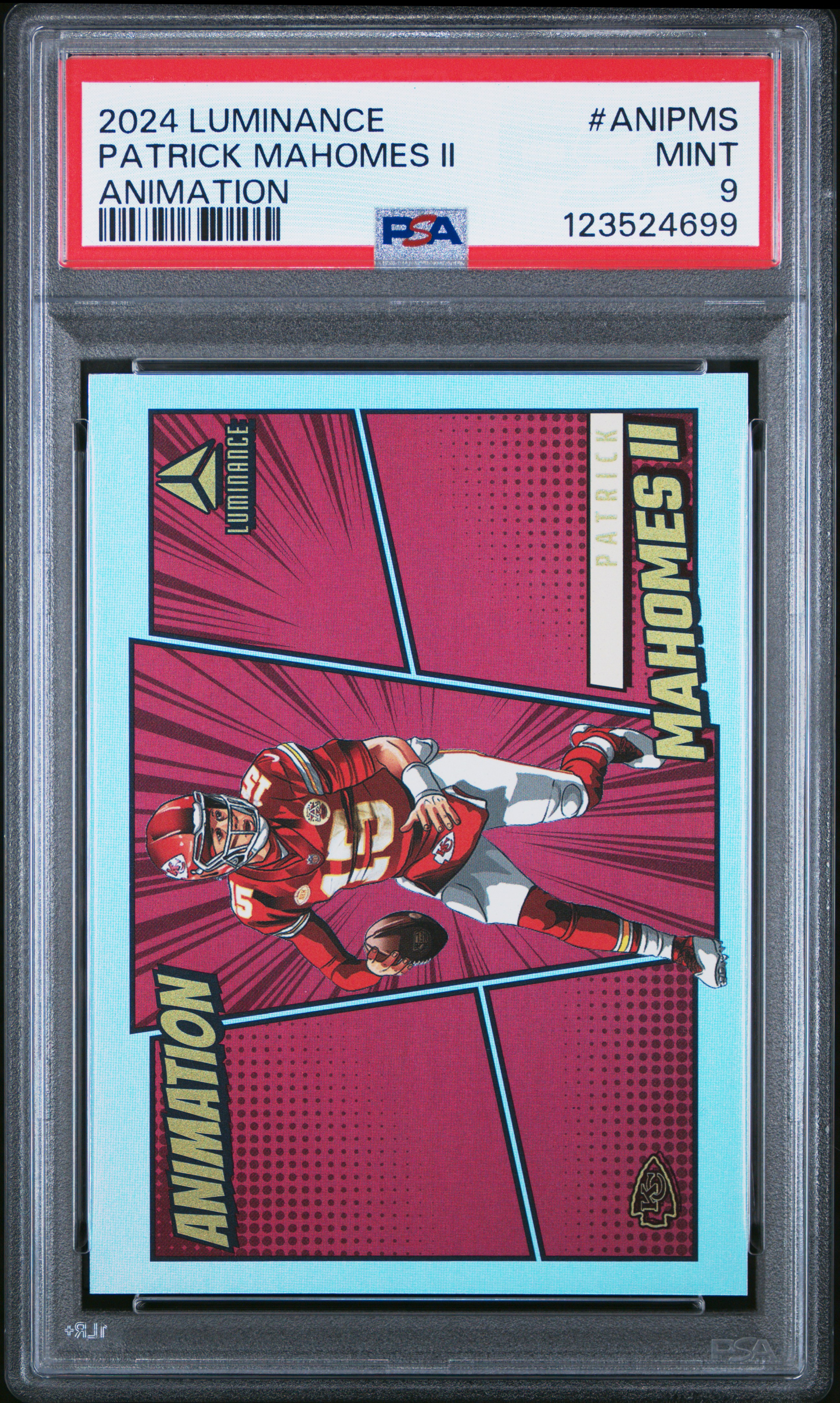 2024 PANINI LUMINANCE ANIMATION #ANIPMS PATRICK MAHOMES II PSA 9