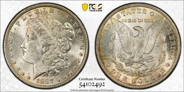 1887-O $1 MS62