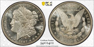 1887-O $1 MS64+ PL