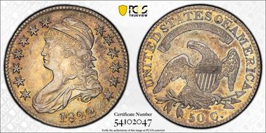1822/1 50C AU53