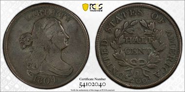 1804 1/2C Spiked Chin N1BN