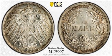 1914-D Mark J-17 Ag MS67