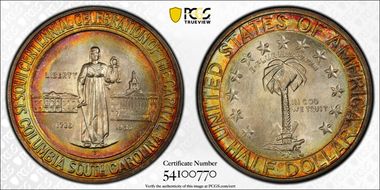 1936-D 50C Columbia MS68+