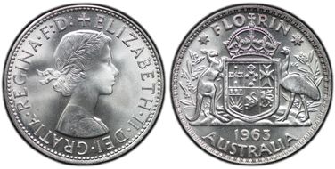 1963(m) Florin MS66
