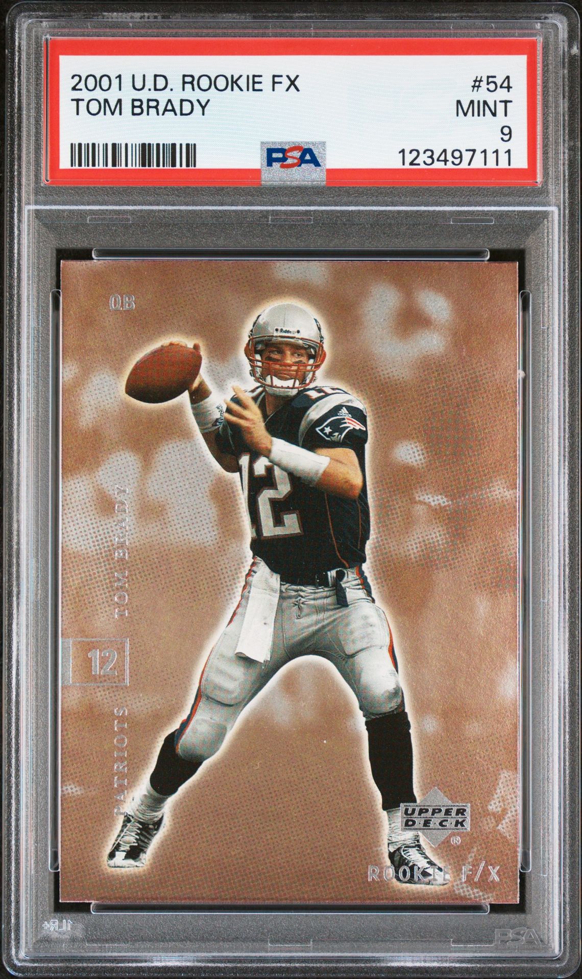 2001 Upper Deck Fx #54 Tom Brady front
