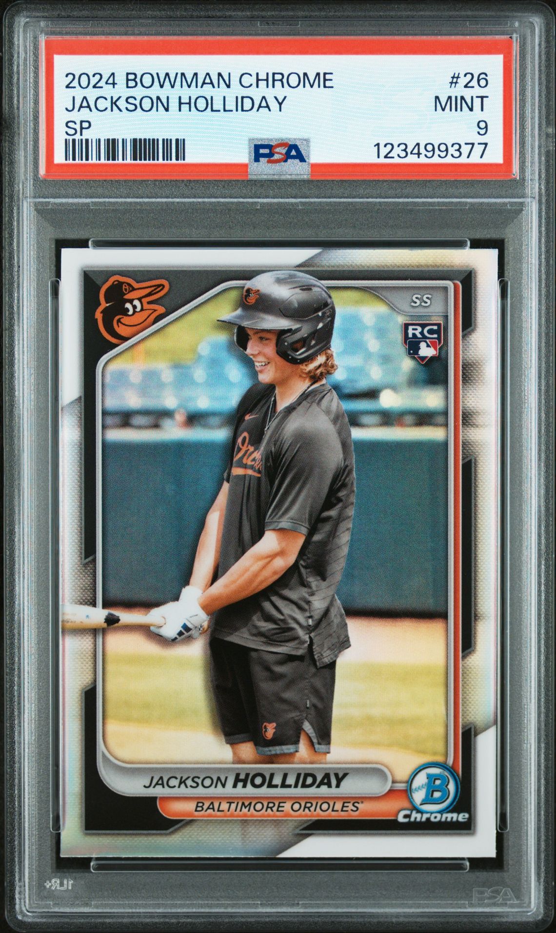 2024 Bowman Chrome Jackson Holliday #26 (Sp) Mint 9 front