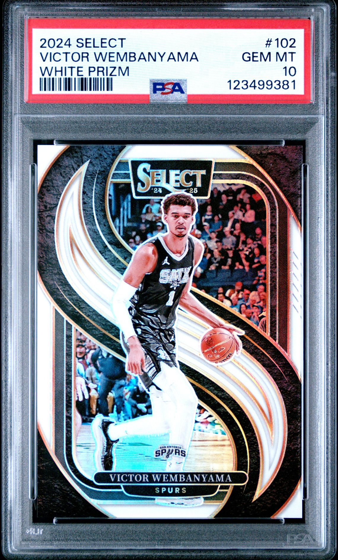 2024 Panini Select Victor Wembanyama #102 (White Prizm) Gem Mt 10 front
