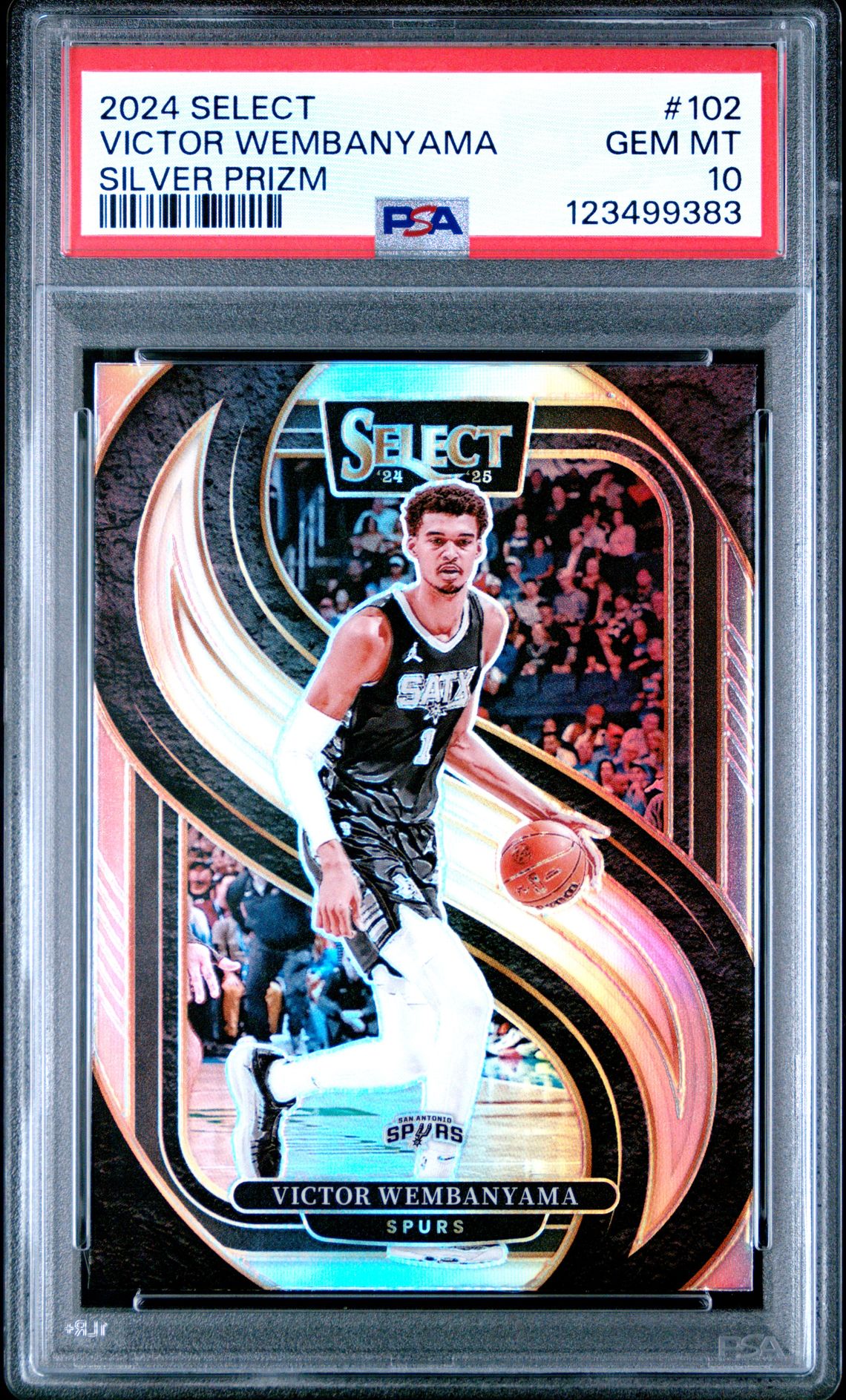 2024 Panini Select Victor Wembanyama #102 (Silver Prizm) Gem Mt 10 front