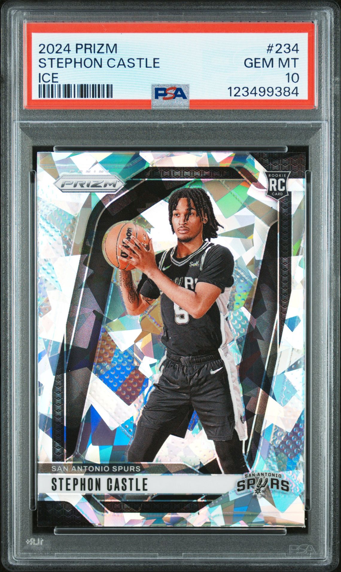 2024 Panini Prizm Stephon Castle #234 (Ice) Gem Mt 10 front