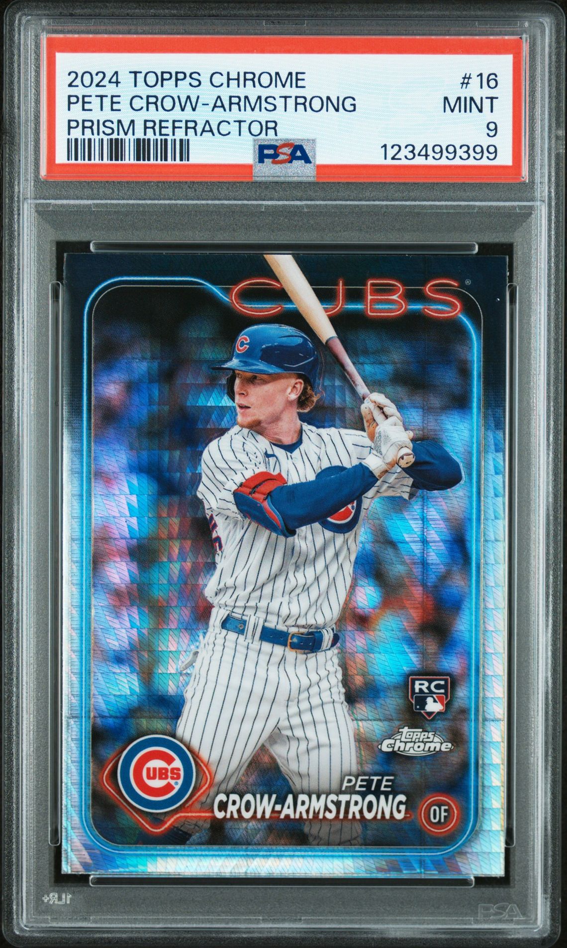 2024 Topps Chrome Pete Crow-Armstrong #16 (Prism Refractor) Mint 9 front