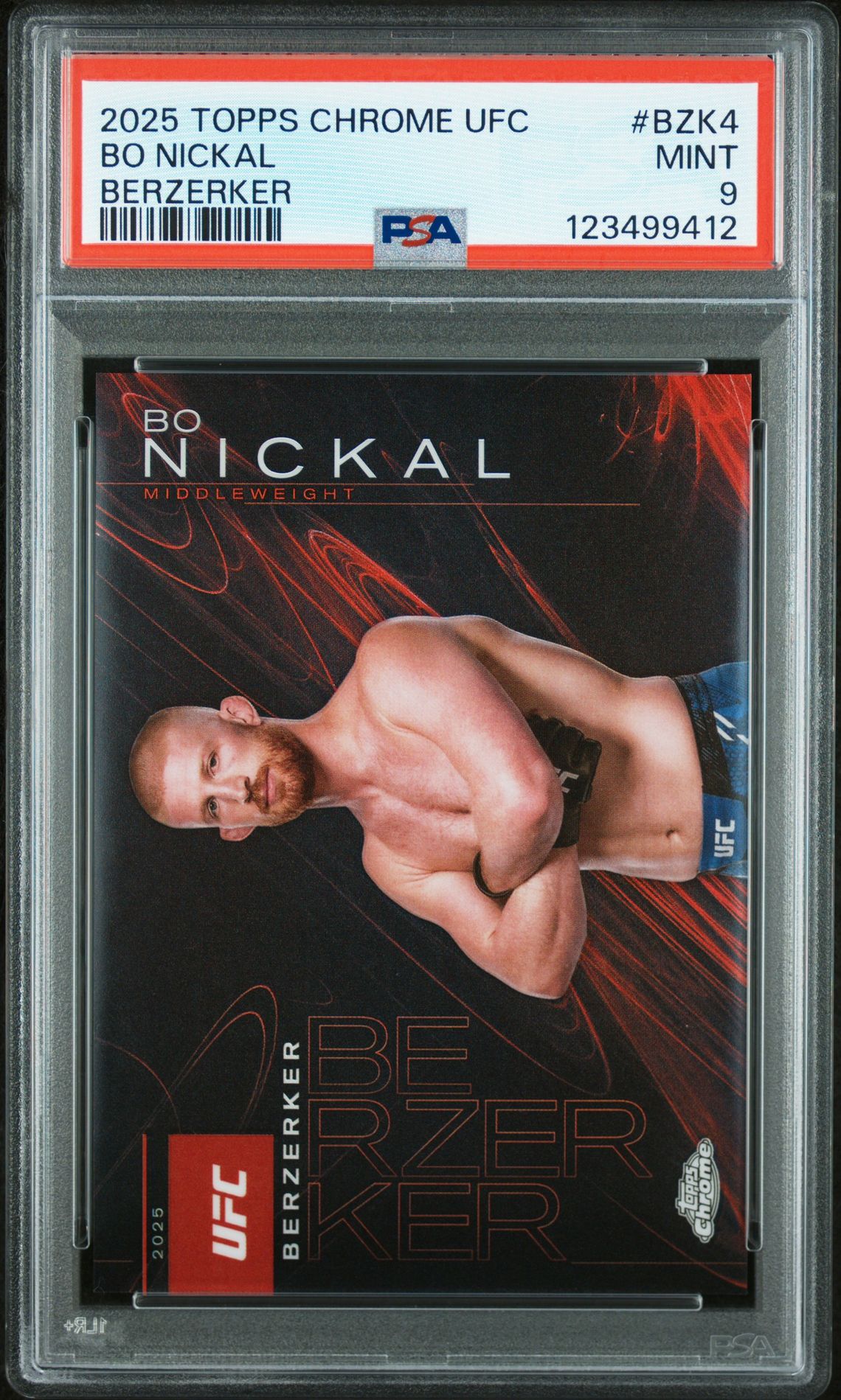 2025 Topps Chrome Ufc Berzerker Bo Nickal #Bzk4 Mint 9 front