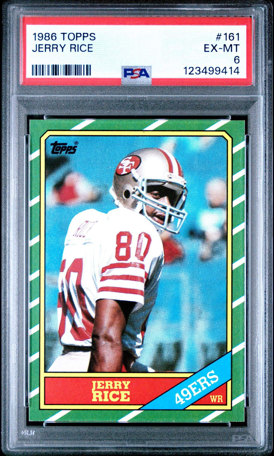 1986 Topps Jerry Rice #161 Ex-Mt 6 front