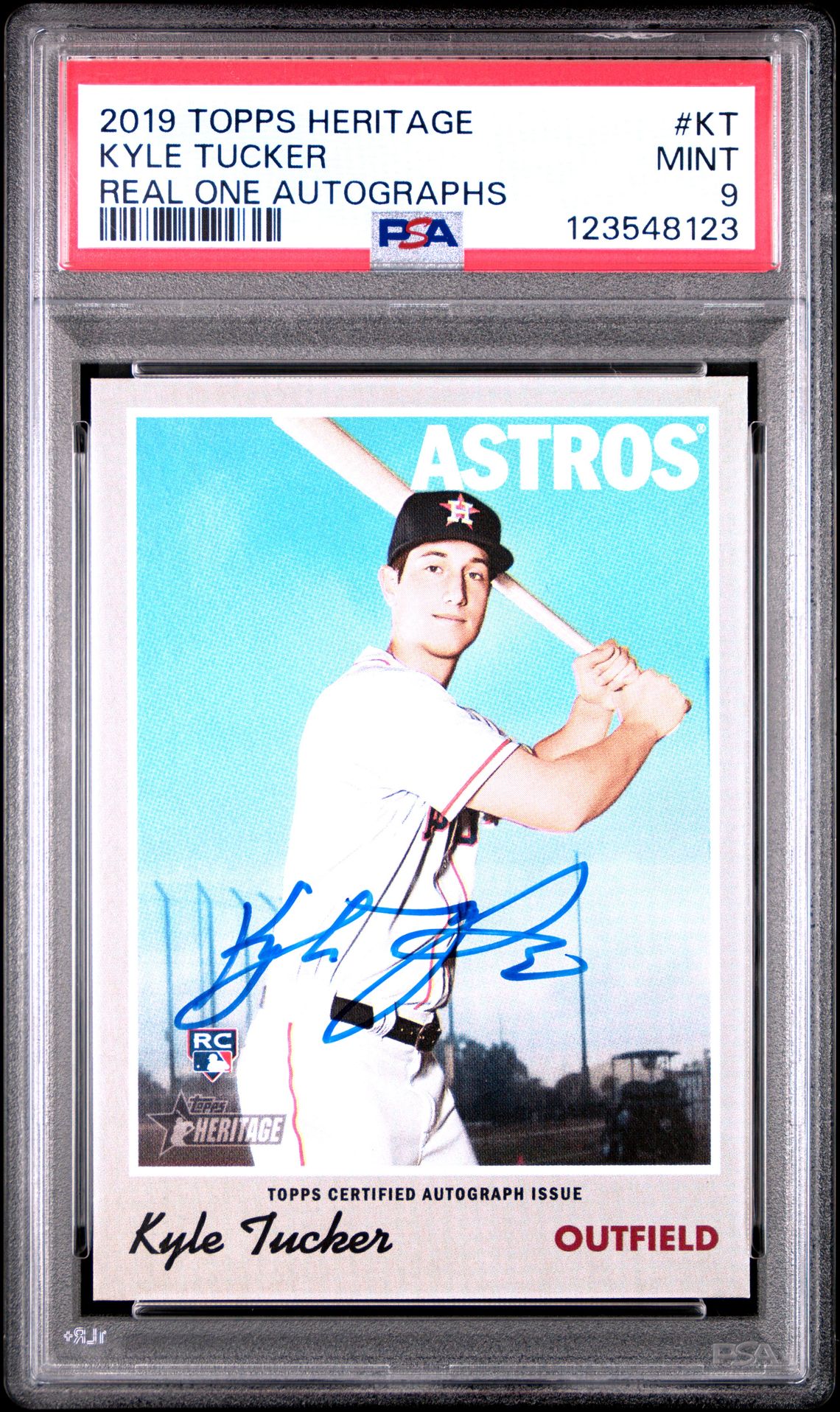 2019 Topps Heritage Real One Autographs Kyle Tucker #Kt (Real One Autographs) Mint 9 front