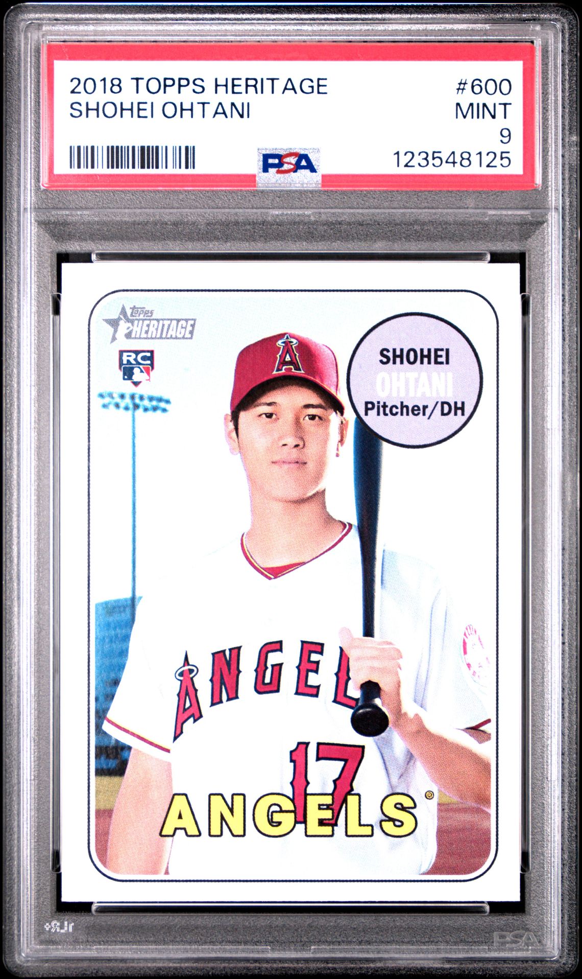 2018 Topps Heritage Shohei Ohtani #600 Mint 9 front