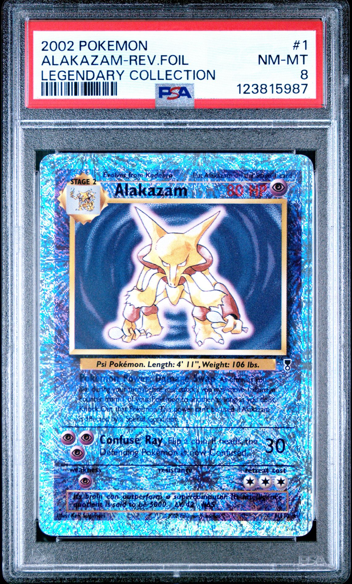2002 Pokemon POKEMON LEGENDARY COLLECTION #1 Alakazam-Rev.Foil front