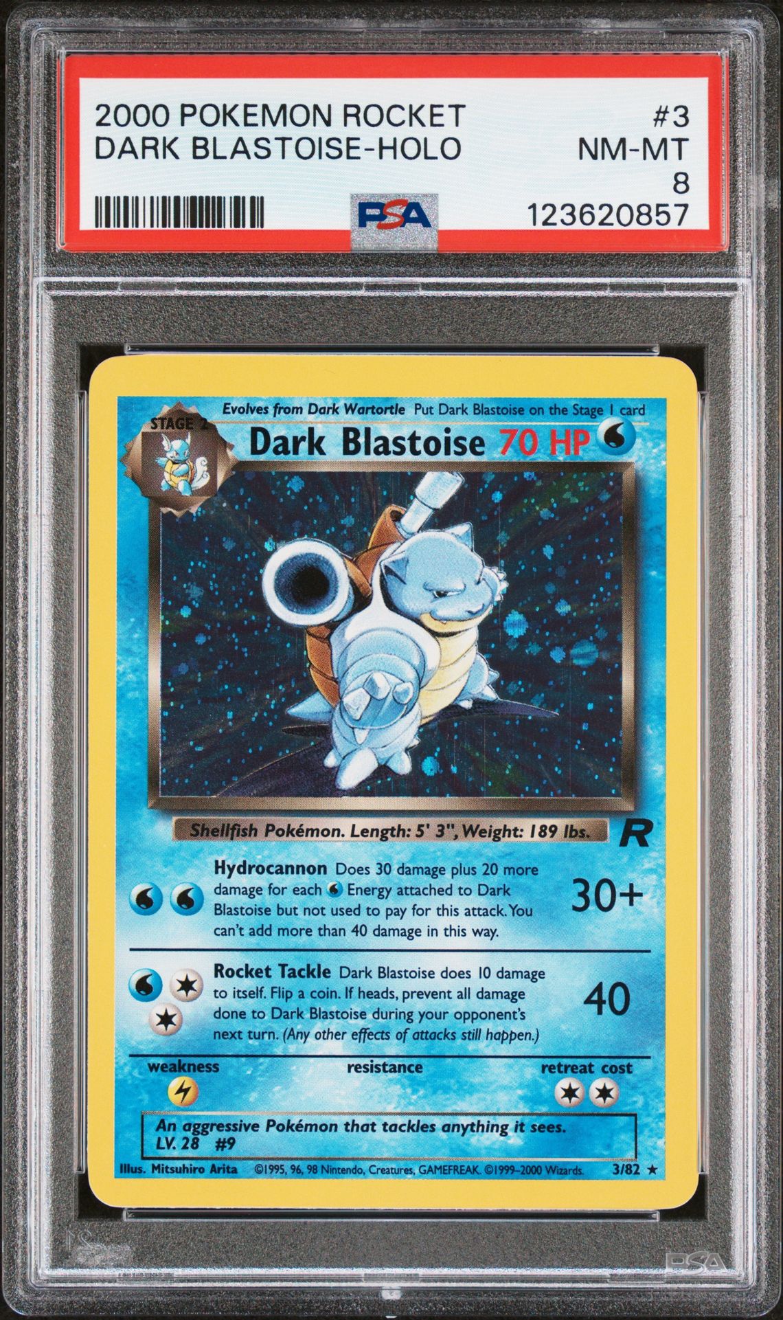 2000 Pokemon Rocket Dark Blastoise-Holo #3 Nm-Mt 8 front
