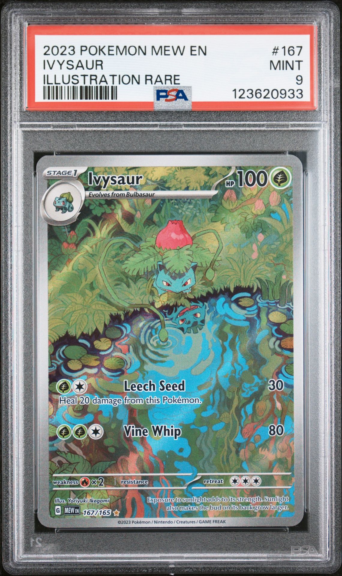 2023 Pokemon Mew En-151 Ivysaur #167 (Illustration Rare) Mint 9 front