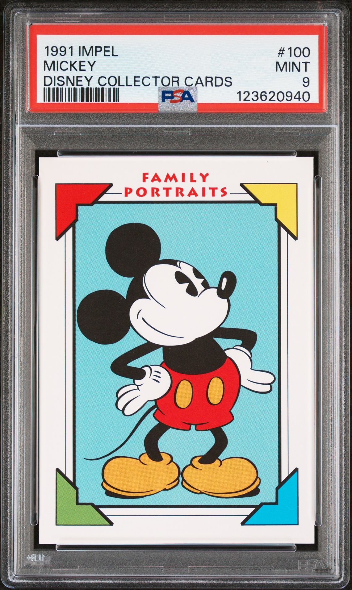 1991 Impel Disney Collector Cards Mickey #100 (Disney Collector Cards) Mint 9 front