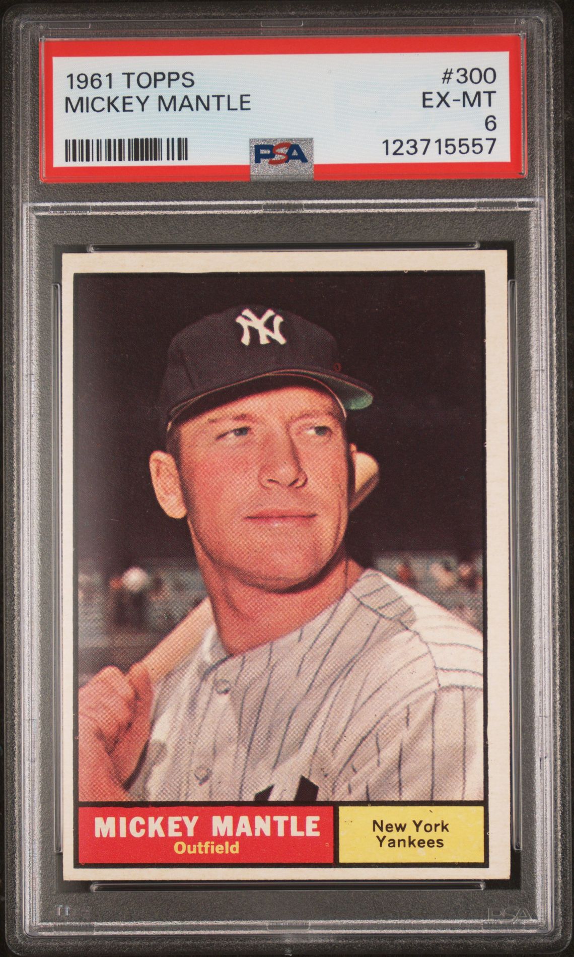 1961 Topps Mickey Mantle #300 Ex-Mt 6 front
