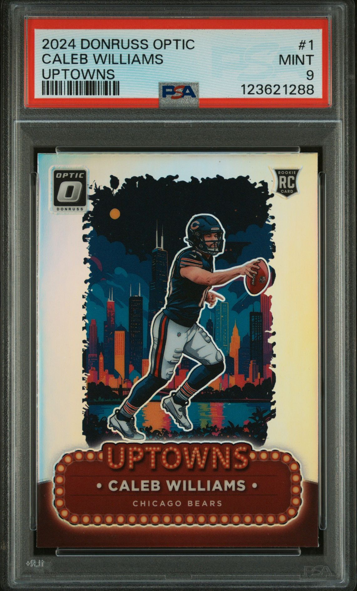 2024 Panini Donruss Optic Uptowns Caleb Williams #1 Mint 9 front