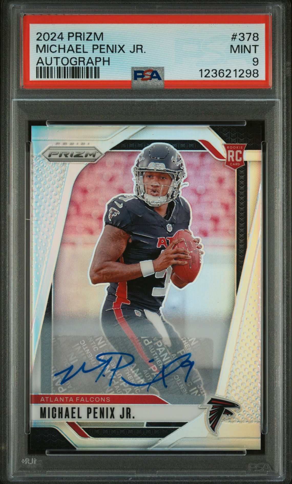 2024 Panini Prizm Michael Penix Jr. #378 (Autograph) Mint 9 front