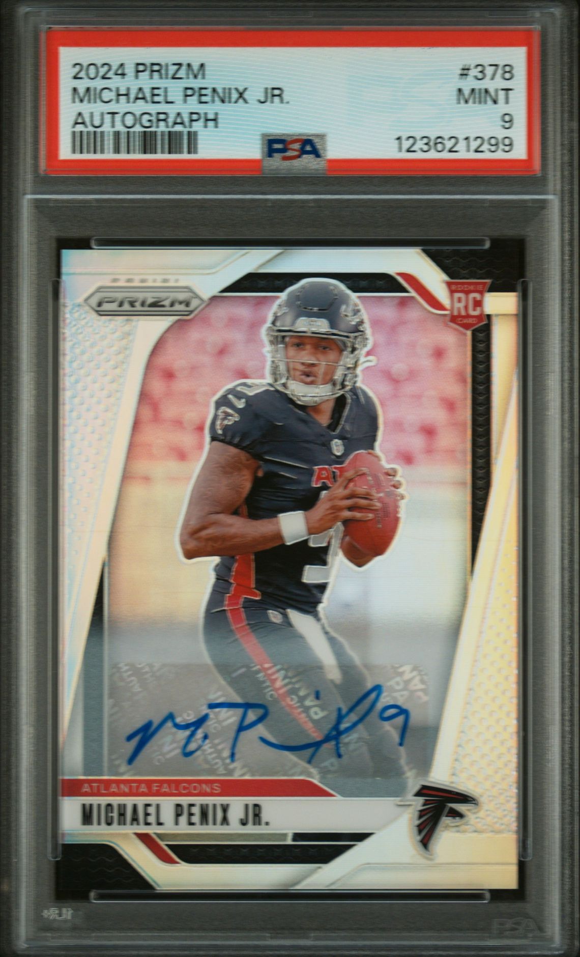 2024 Panini Prizm Michael Penix Jr. #378 (Autograph) Mint 9 front