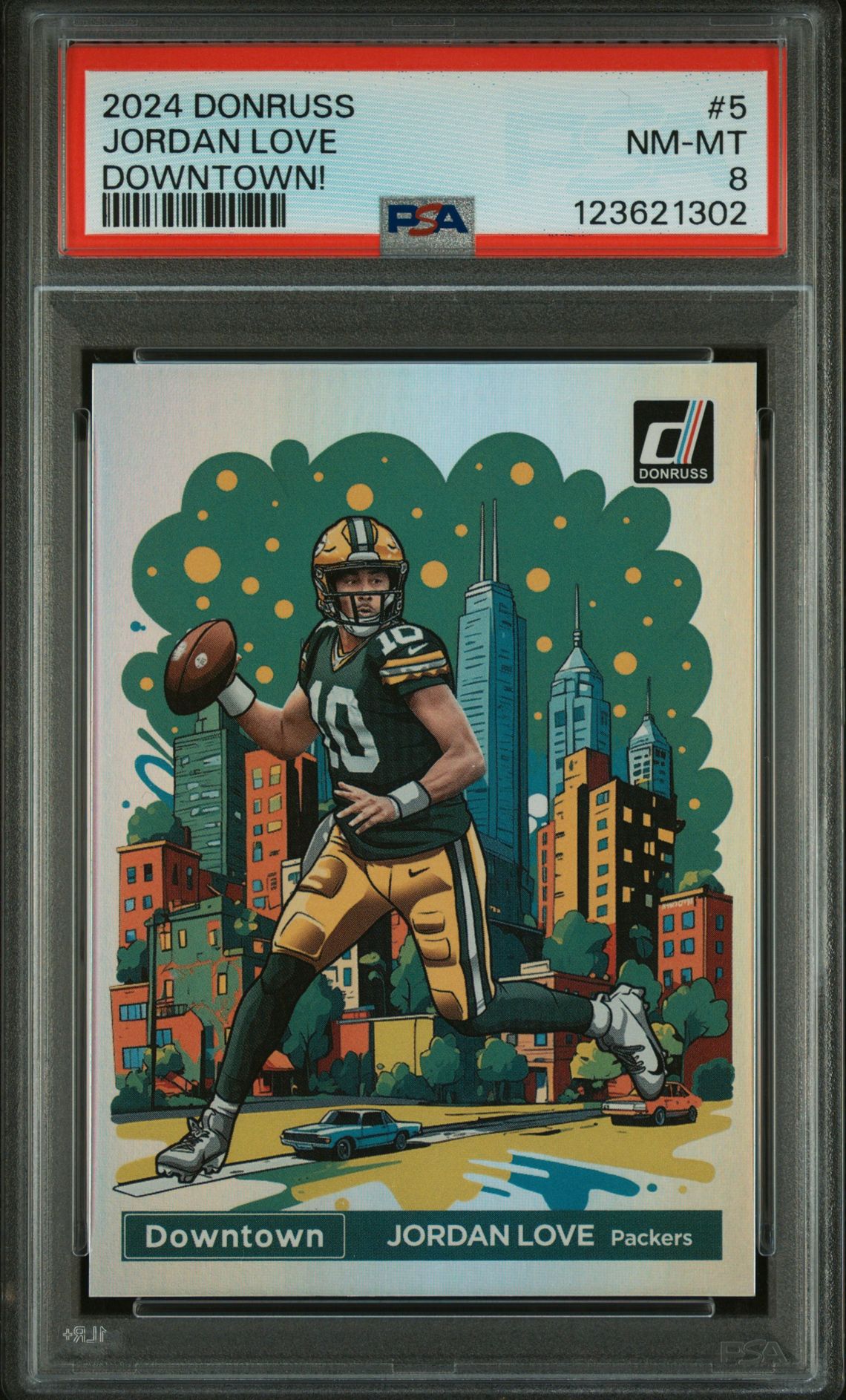 2024 Panini Donruss Downtown! Jordan Love #5 Nm-Mt 8 front