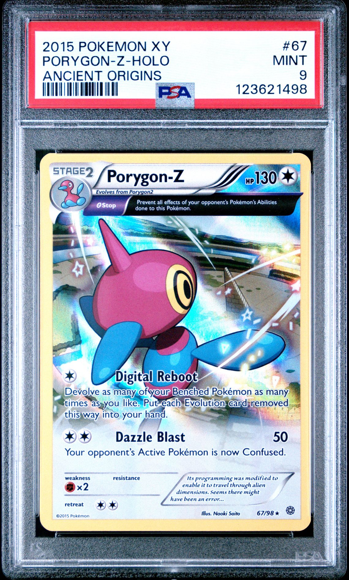 2015 Pokemon Xy Ancient Origins Porygon-Z-Holo #67 (Ancient Origins) Mint 9 front