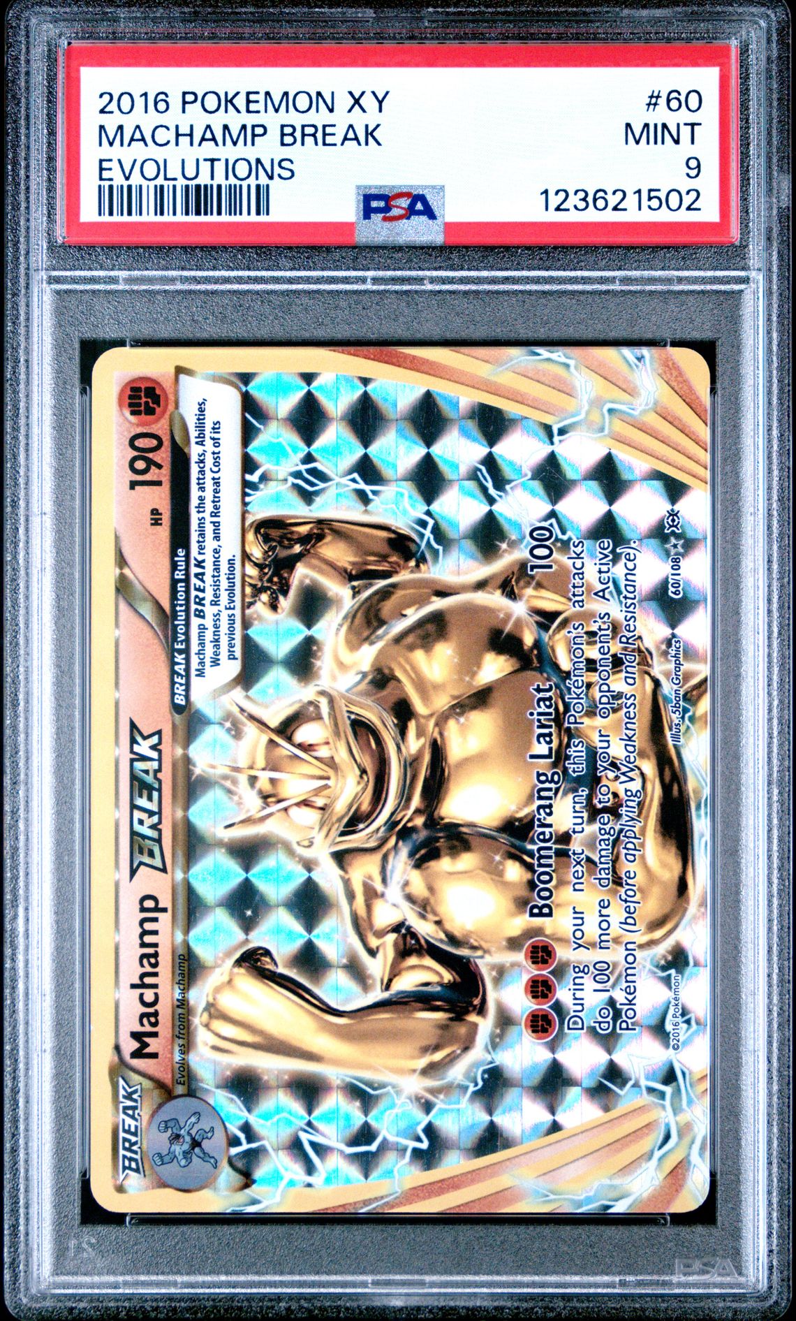 2016 Pokemon Xy Evolutions Machamp Break #60 (Evolutions) Mint 9 front