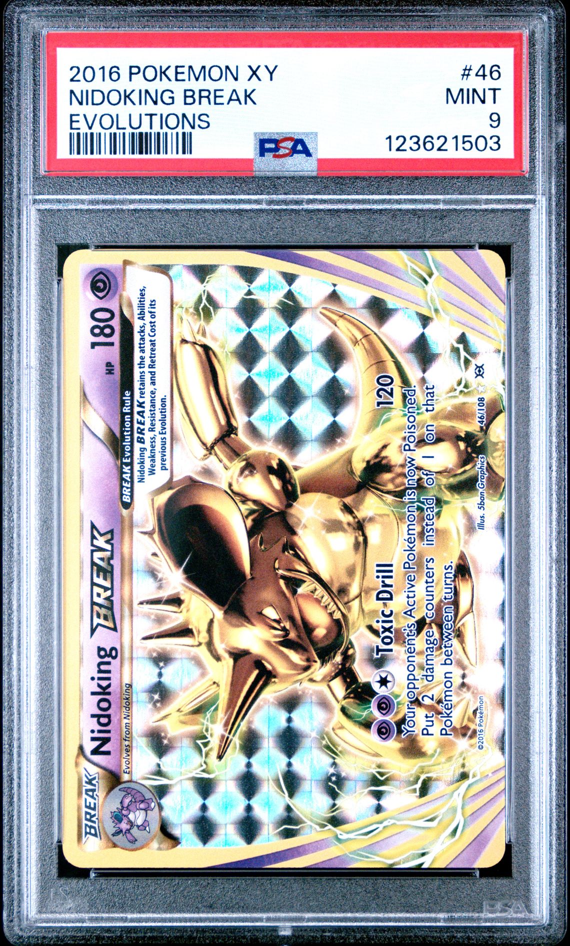 2016 Pokemon Xy Evolutions Nidoking Break #46 (Evolutions) Mint 9 front