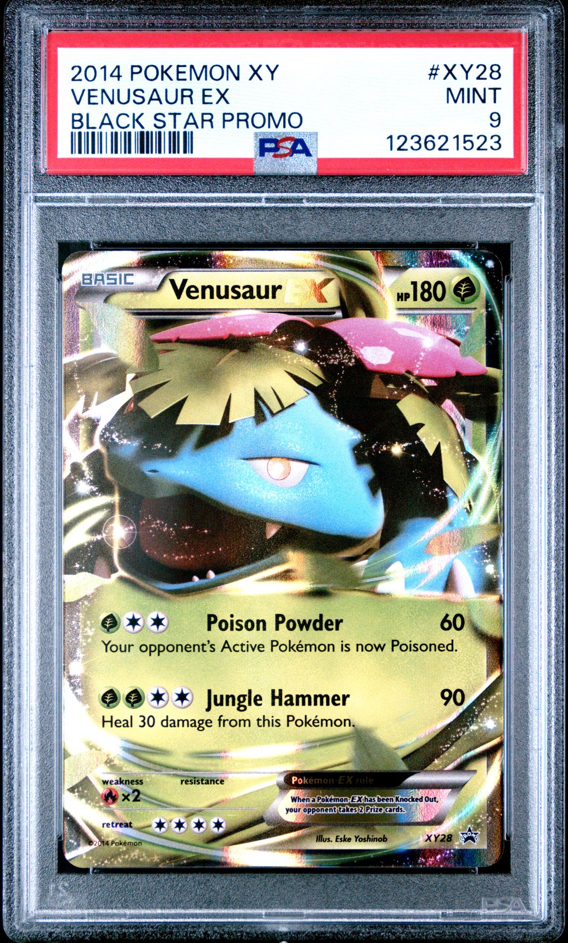 2014 Pokemon Xy Black Star Promo Venusaur Ex #Xy28 (Black Star Promo) Mint 9 front