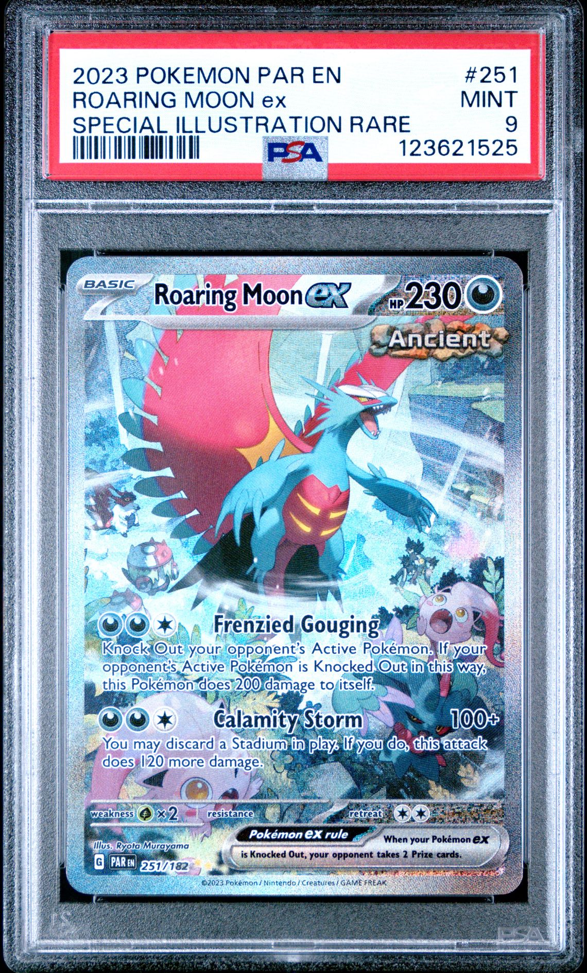 2023 Pokemon Par En-Paradox Rift Roaring Moon Ex #251 (Special Illustration Rare) Mint 9 front