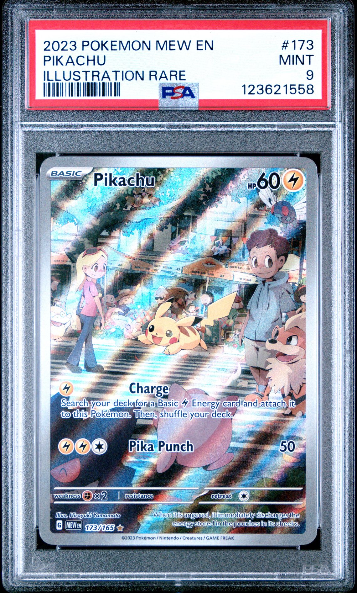 2023 Pokemon Mew En-151 Pikachu #173 (Illustration Rare) Mint 9 front