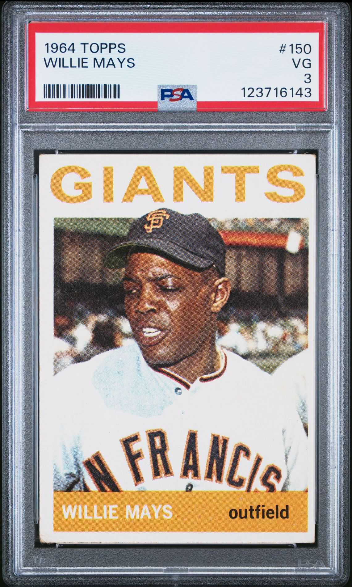 1964 Topps Willie Mays #150 Vg 3 front