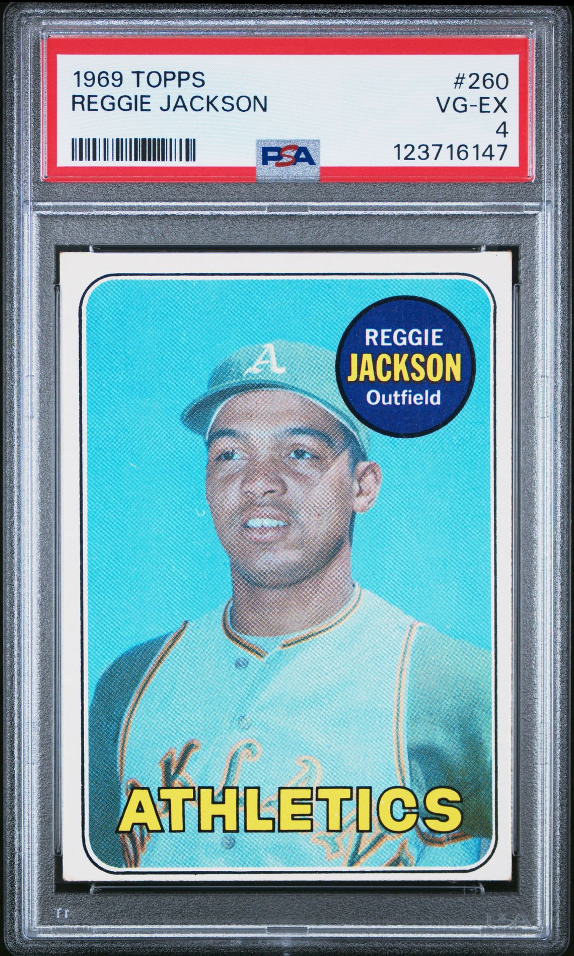 1969 Topps Reggie Jackson #260 Vg-Ex 4 front