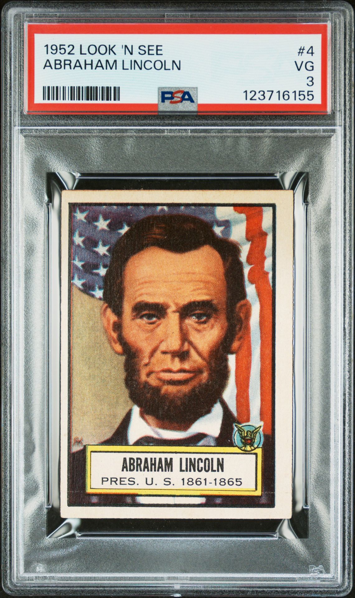 1952 Look 'N See Abraham Lincoln #4 Vg 3 front