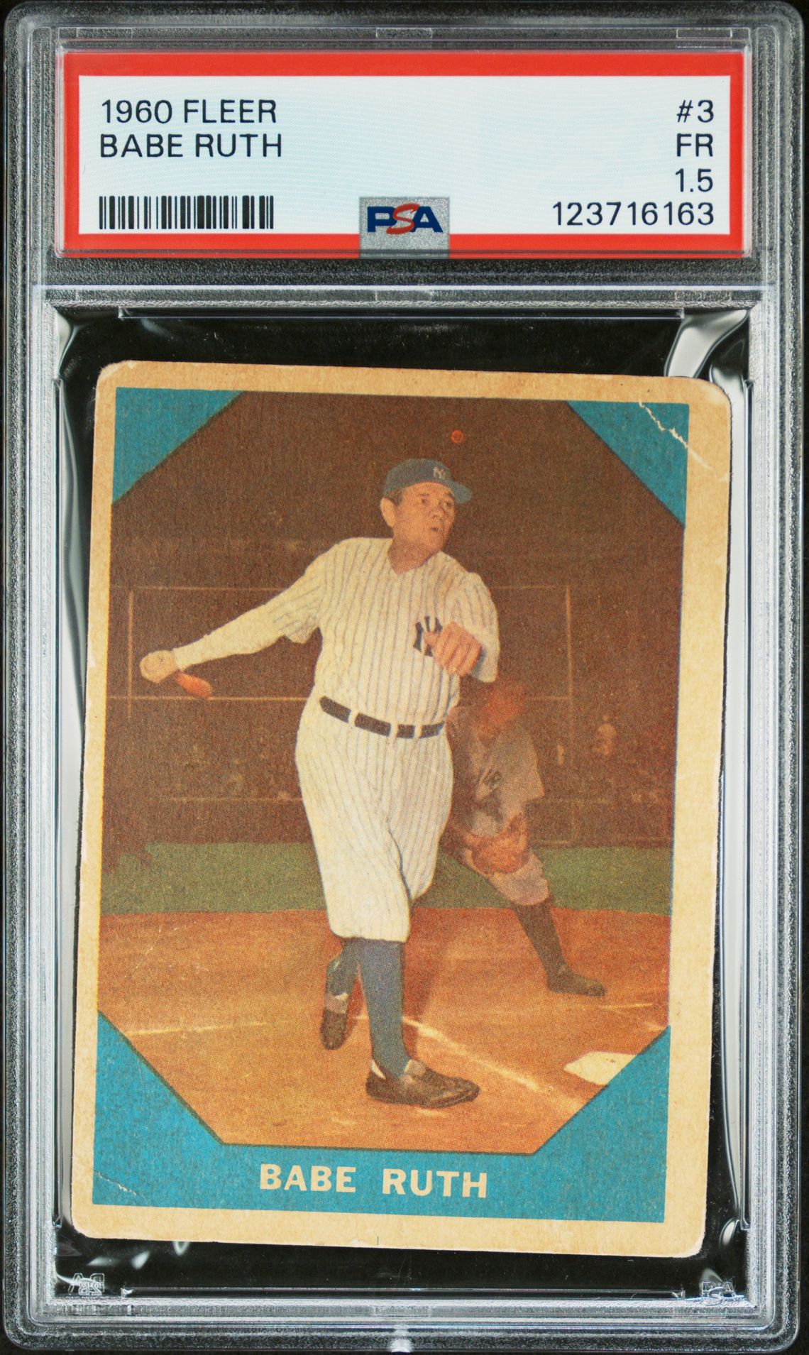 1960 Fleer Babe Ruth #3 Fr 1.5 front