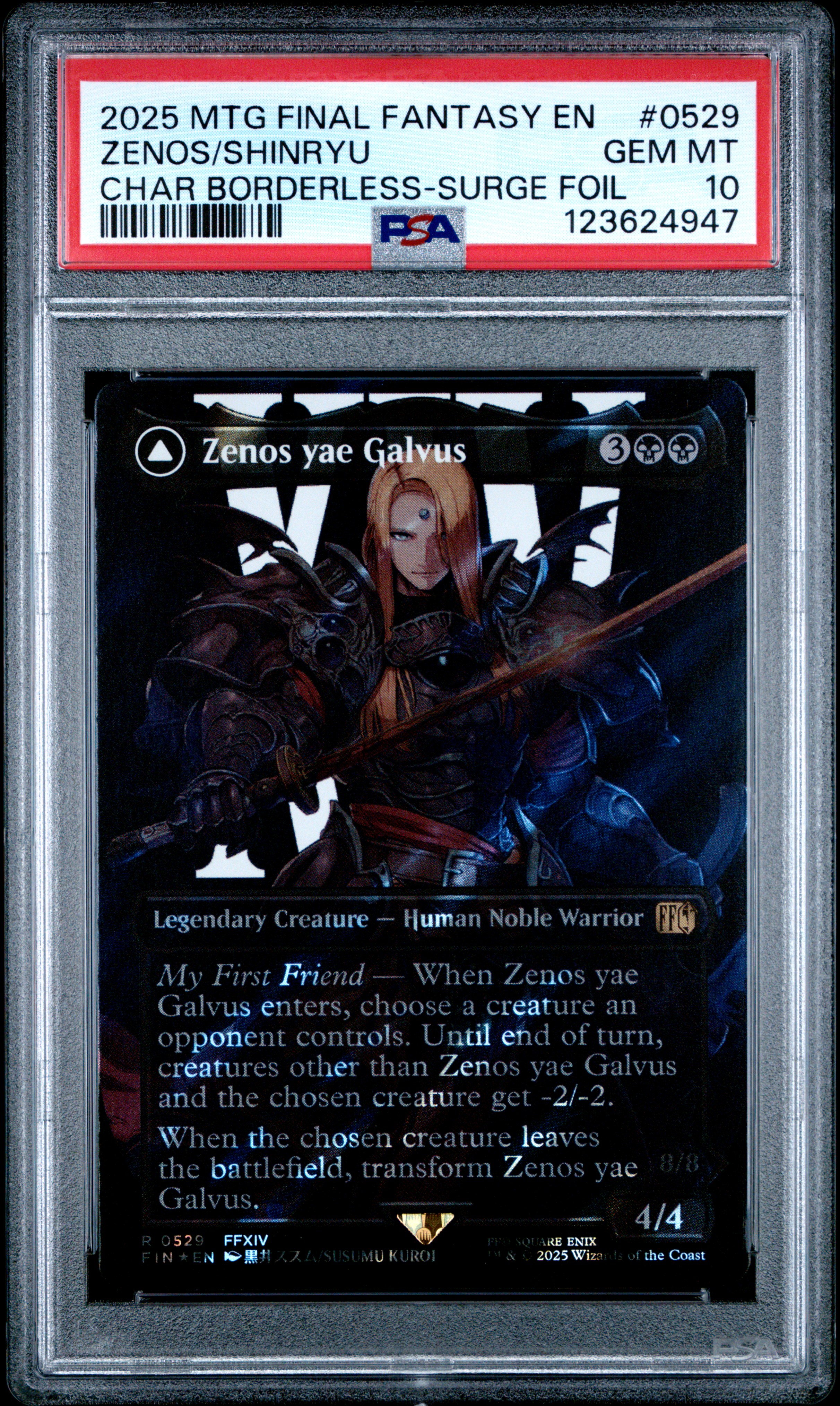 2025 #0529 Shinryu, Transcendent Rival/Zenos Yae Galvus PSA 10 Final Fantasy Magic The Gathering