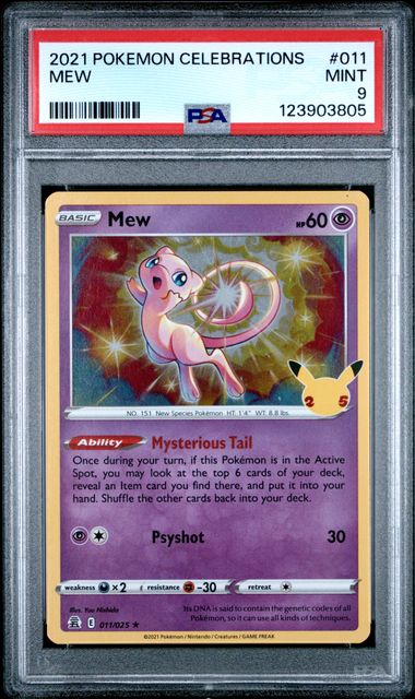 2021 Pokemon POKEMON CELEBRATIONS #011 Mew front