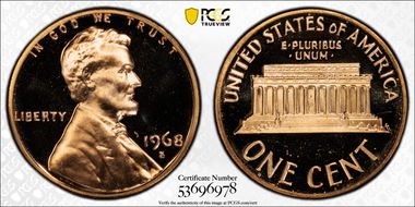 1968-S 1C PR69DCAM