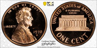 1970-S 1C Small Date PR69CAM