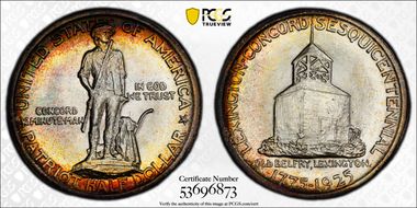 1925 50C Lexington MS67+