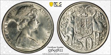 1966 50C KM-67  Ag MS64