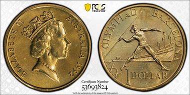 1992 $1 Olympics MS66
