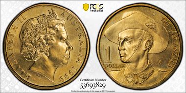 1999-A $1 Anzac MS66