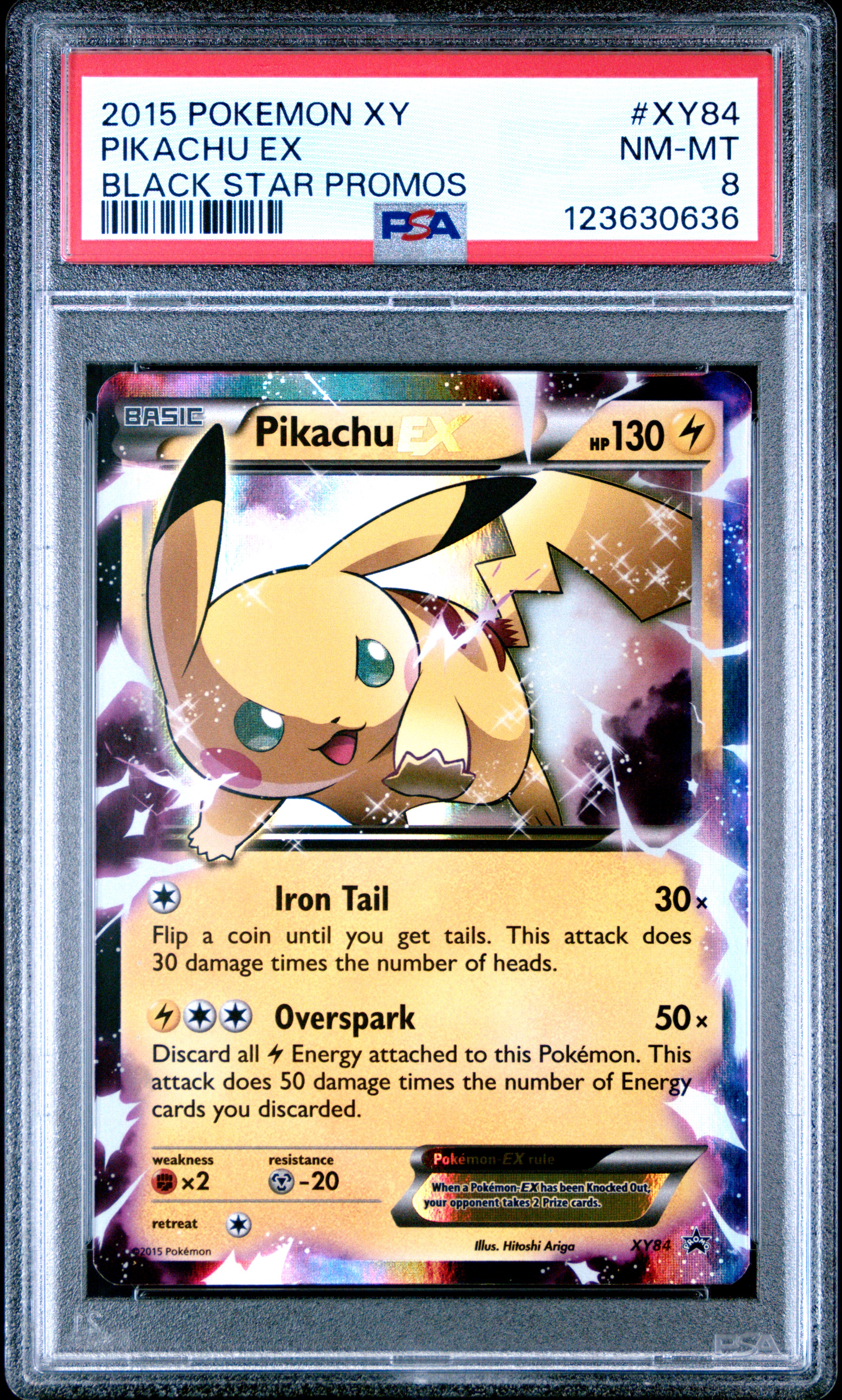 2015 #XY84 Pikachu EX PSA 8 XY Black Star Promos