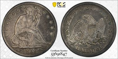 1855-O 50C Arrows N1