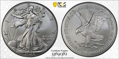 2025-W $1 Burnished Silver Eagle SP70