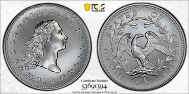 2024 Medal Flowing Hair Ag 230th Anniversary MS70